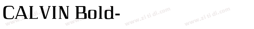 CALVIN Bold字体转换